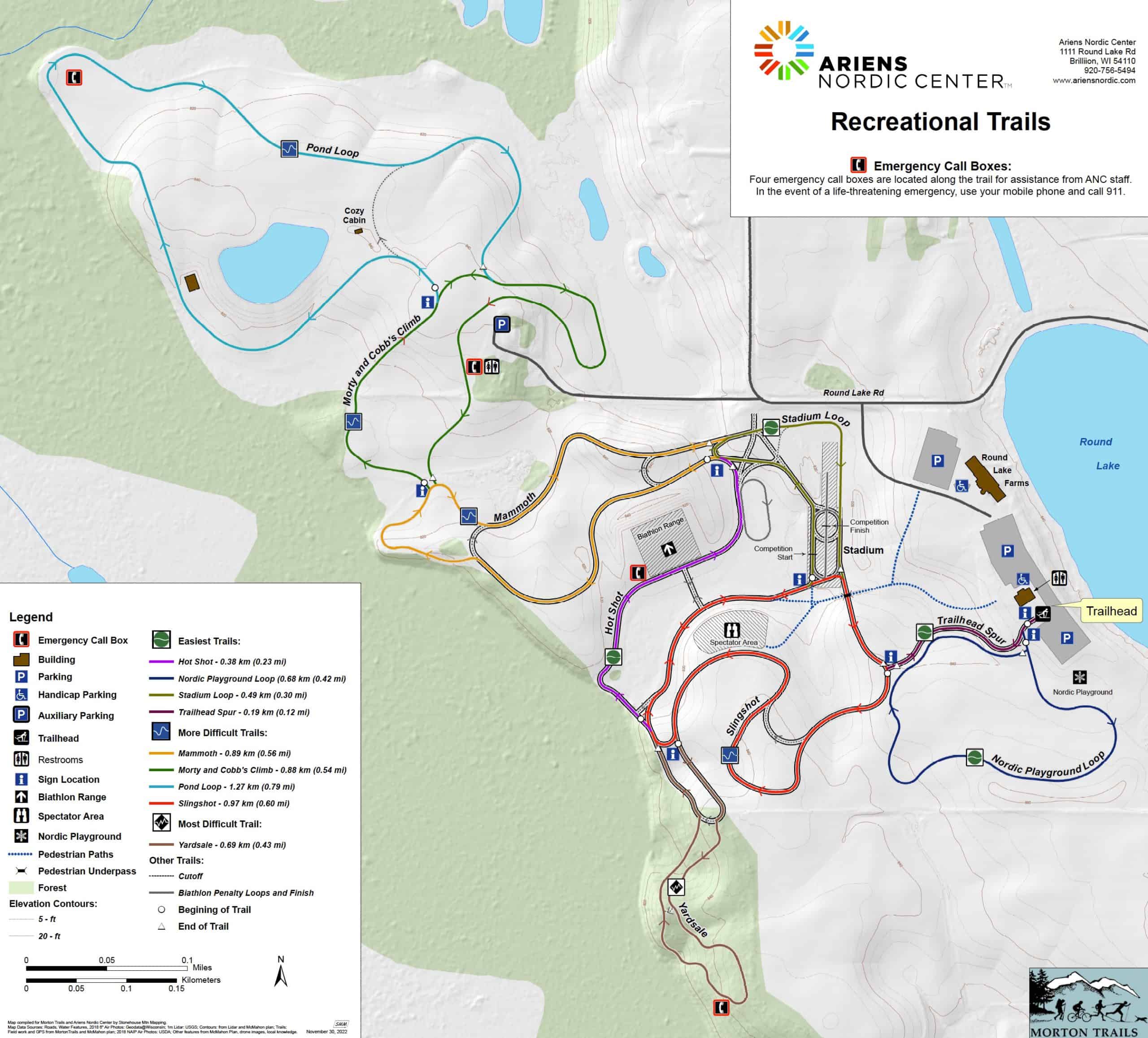 ariens nordic center trail map