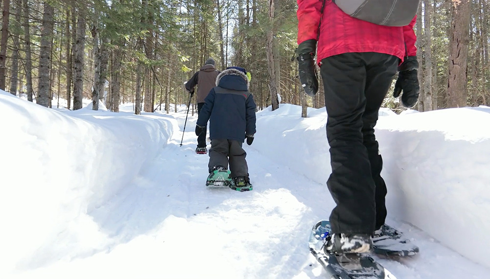 snowshoeing
